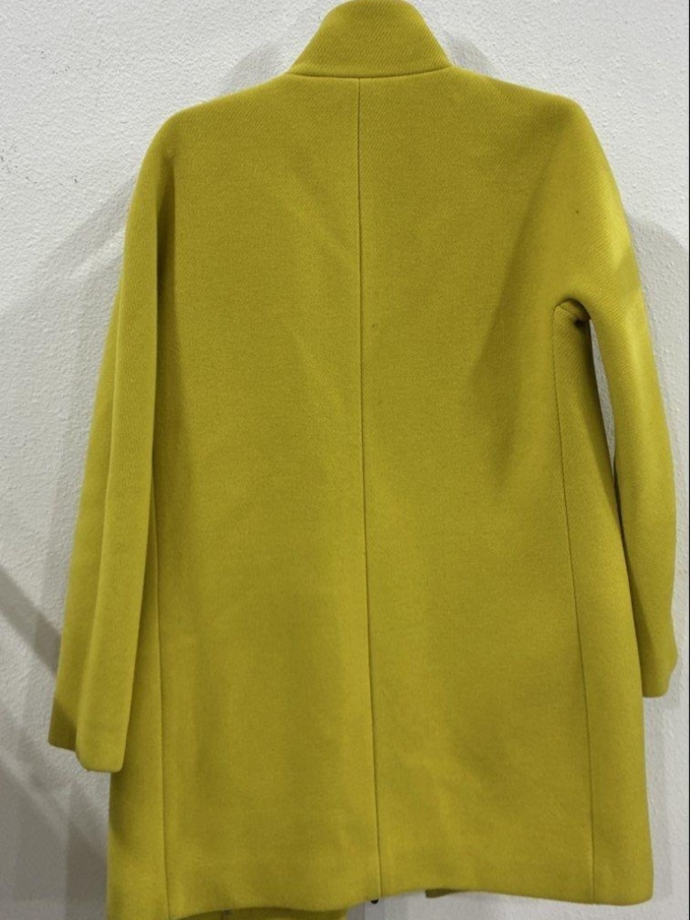 Women's J.Crew Cocoon Coat in Italian Stadium-Cloth Wool Size 6 Yellow - Picture 7 of 7